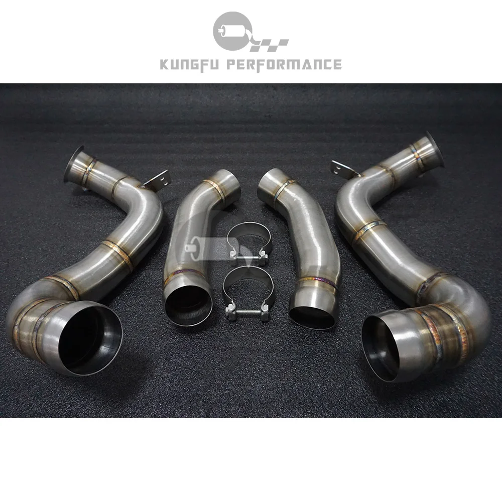 KUNGFU PERFORMANCE High Flow Turbo Outlet Downpipe For C63 C63S AMG W205 M177 4.0T 2015+