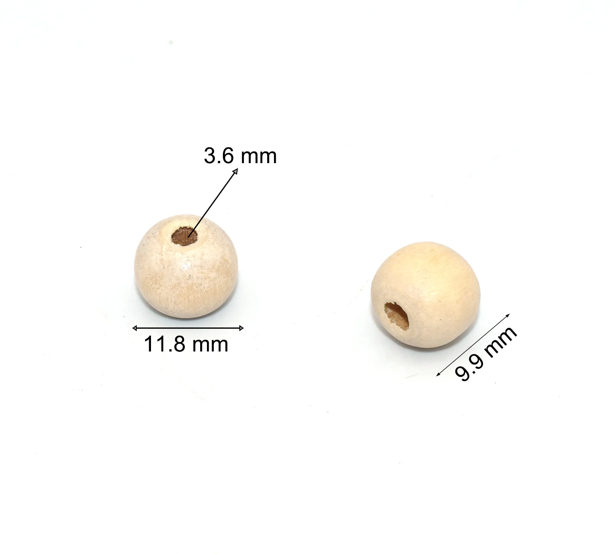 Wooden Beads Natura Round Beads Gorgeous Wooden Loose Beads Wooden Spacer Beads Making Decoration DIY Crafts 12mm