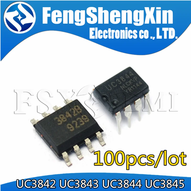 100pcs UC3845 SOP8 UC3845B SOP-8 UC3845A 3845B 3845A ST3845B UC3842 UC3843 UC3844 UC3842A UC3843A UC3844A UC3842B UC3843B DIP-8