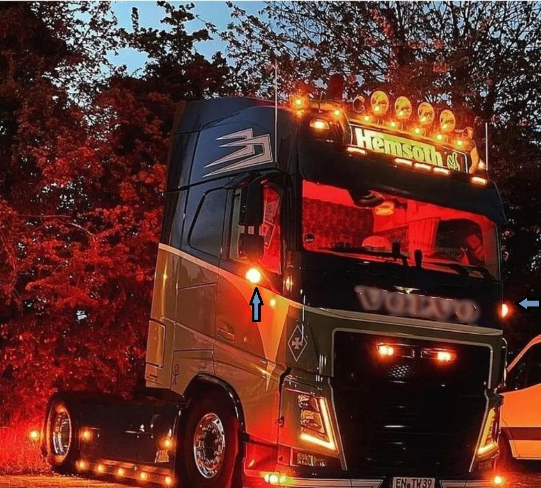 FOR VOLVO TRUCK LOLLIPOP EARRING LED LAMP