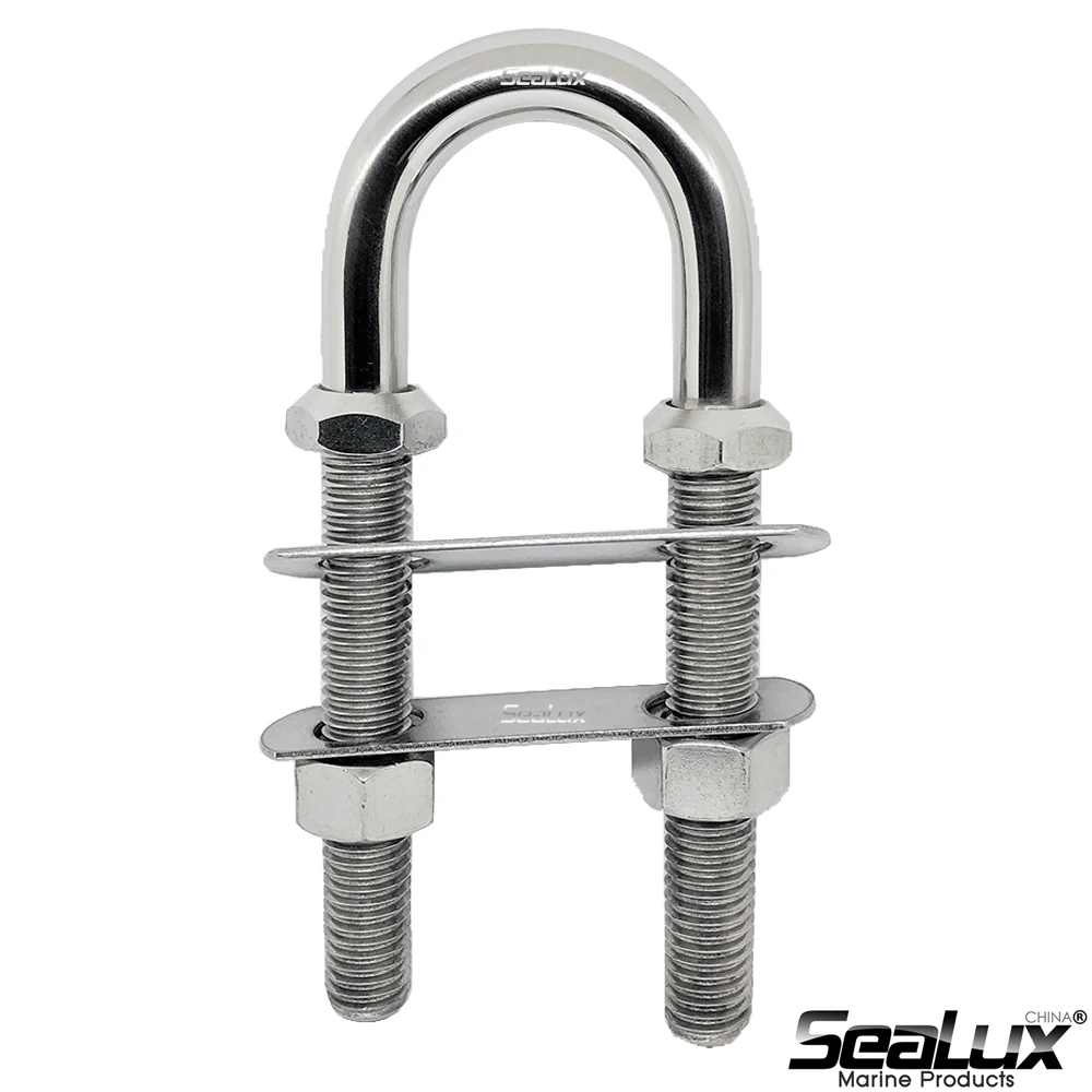 Sealux Marine Grade Stainless Steel 304 Bow Eye U-Bolt for Marine Boat Yacht Accessory Hardware