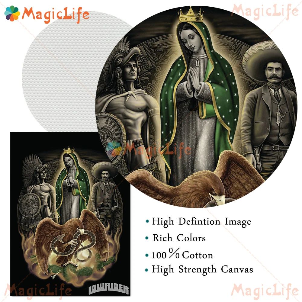 Madonn Poster The Day of the Virgin of Guadalupe in Mexico Wall Art Canvas Painting Picture For Living Room Decoration painting