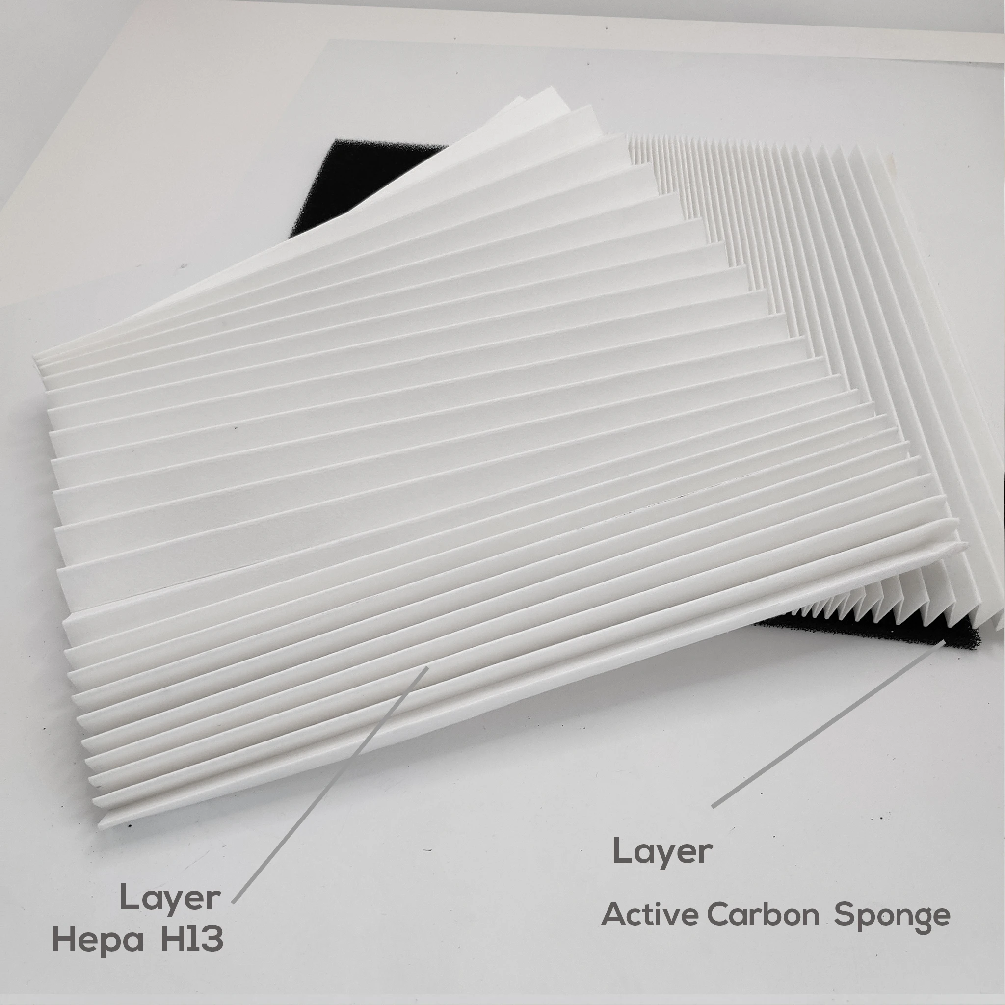 DIY 17 MM 키트 절단 가능 헤파 카본 필터 75 플리트 (2,6 m) 미디어 공기 청정기, 가습기-에어컨-열 복구