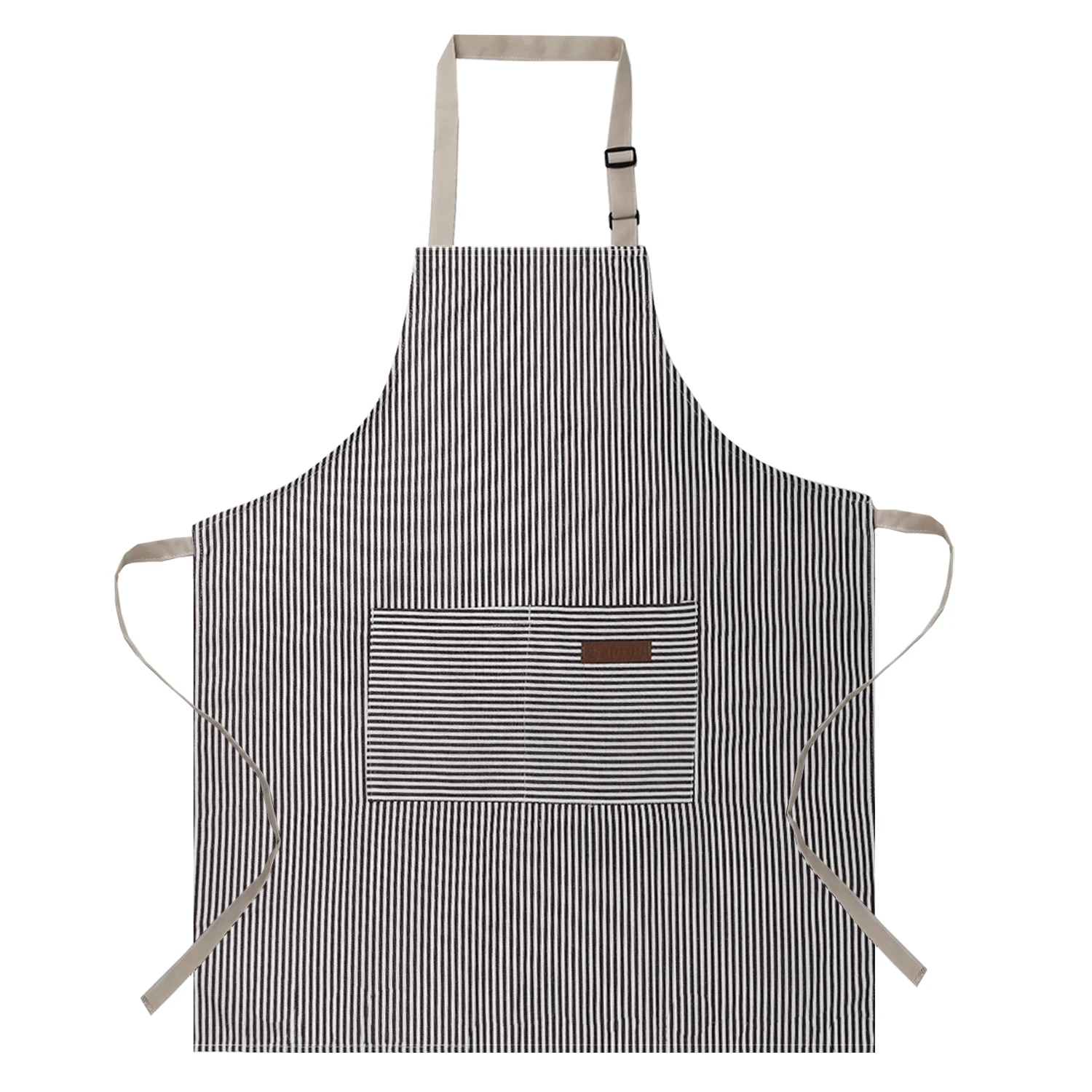 EXCO Cotton Stripe Chef Kitchen Apron Men Women Barista Bartender Pockets Home Barber Coffee Restaurant Potective pinafore Apron