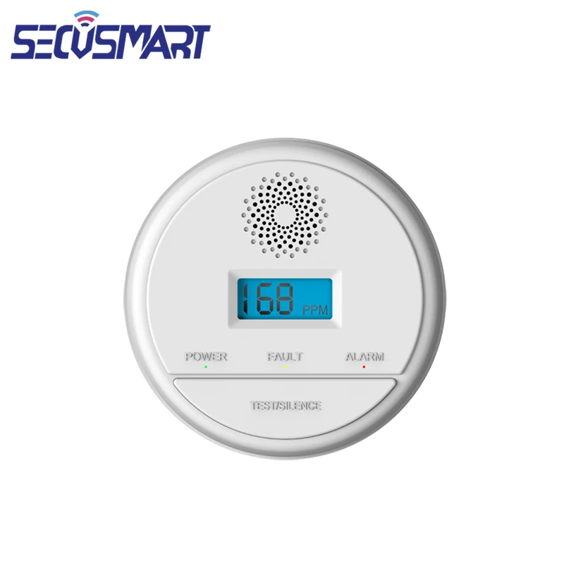 433Mhz Draadloze Koolmonoxidevergiftiging Rook Gas Sensor Co Gas Lekkage Waarschuwing Alarm Detector Lcd Display Concentratie