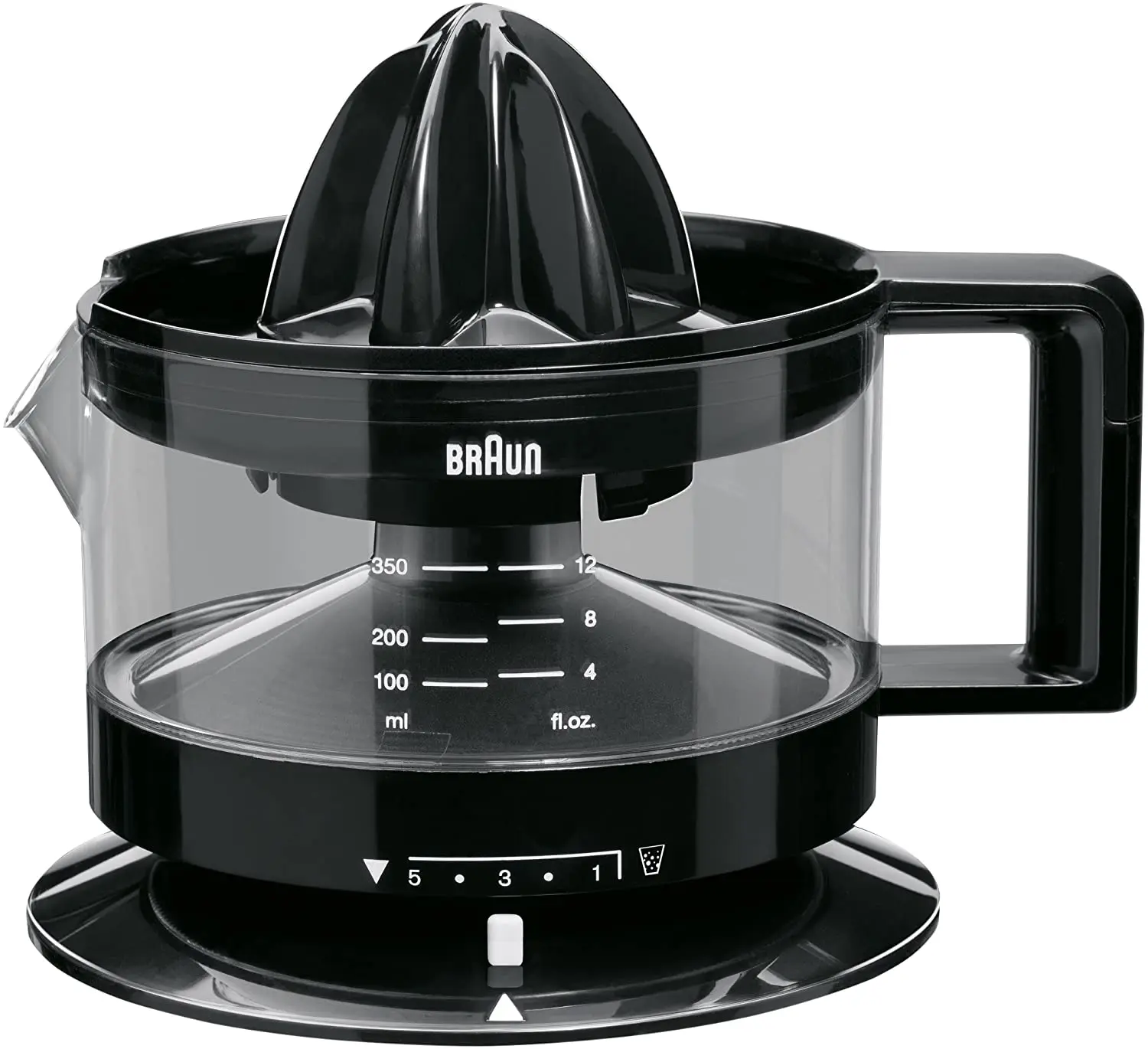 Braun TributeCollection CJ3000 BK-electric juicer, 20 w, 350ml, adjustable pulp quantity, dishwasher safe, Black