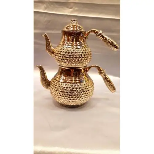 DOLBOVI Urn Copper Teapot EU PLUG Handmade Real Copper Embroidered Authentic Carving Honeycomb Embroidery Arab Fast Turkish Gifts teapot broach blooming tea tea gift blooming tea portable tea cup with strainer sake tib