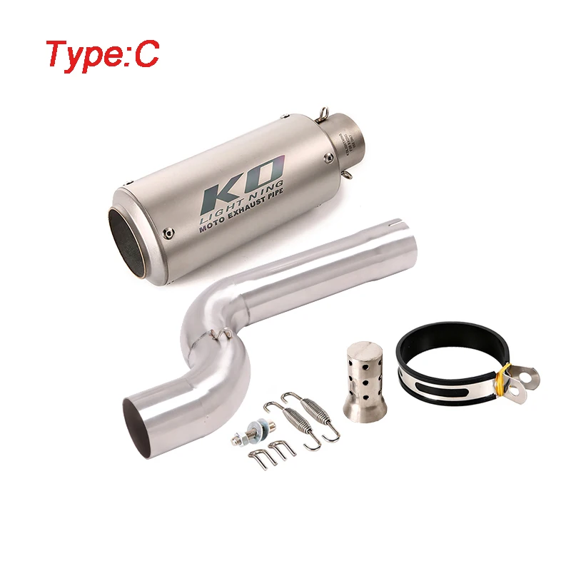 For BMW F900R F900XR 2020-2021 Motorcycle Exhaust System Middle Link Connect Pipe Slip 51mm Muffler Tube With DB Killer Slip On