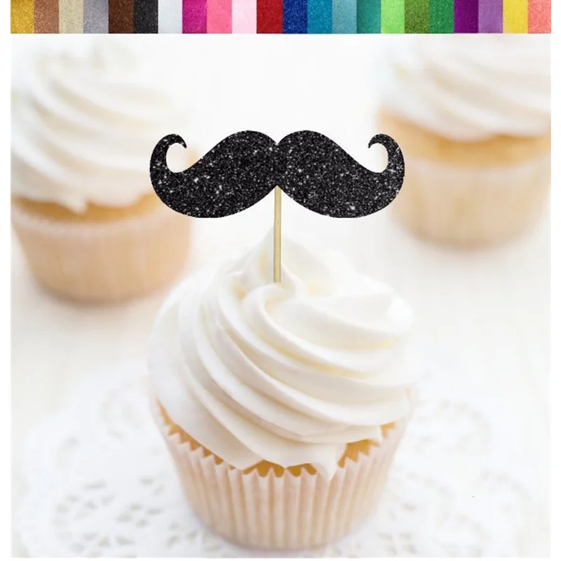 Custom Mustache Cupcake Toppers,Moustache Food Picks,Personalised Little Man Toppers,Little Man Dessert toothpicks