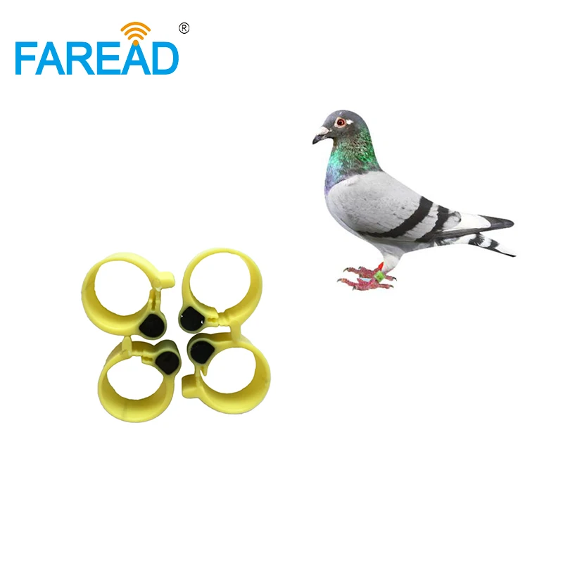 Free shipping x100pcs RFID EMID chip 125KHz  foot  tag Ring for Chicken duck ID tagging