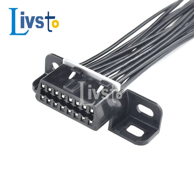 

1 комплект, 16-контактный автоматический жгут проводов, кабельный разъем, универсальная OBD автоматическая диагностическая розетка, гнездовая вилка для VW 12110250