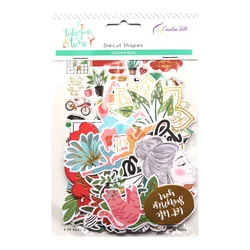 Percorso creativo 150 pezzi Diecuts di carta forme di efemera abbellimenti lamina Design artigianato Scrapbooking Cardmaking decorazioni di giornale