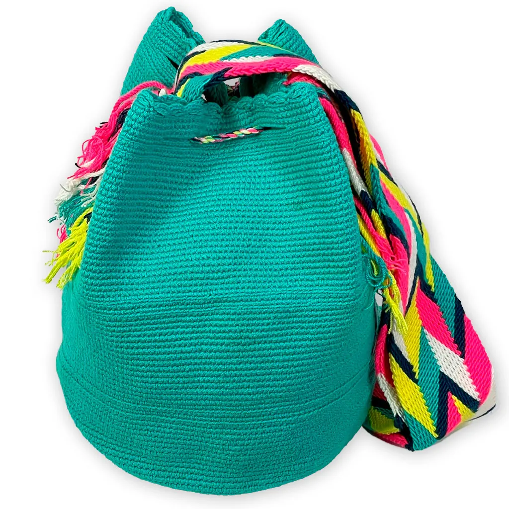 GORETT-Sac Wayuu 100% fait à la main, original de Colombie, SR 100% style indien traditionnel, fabriqué à partir de coton de Colombie.