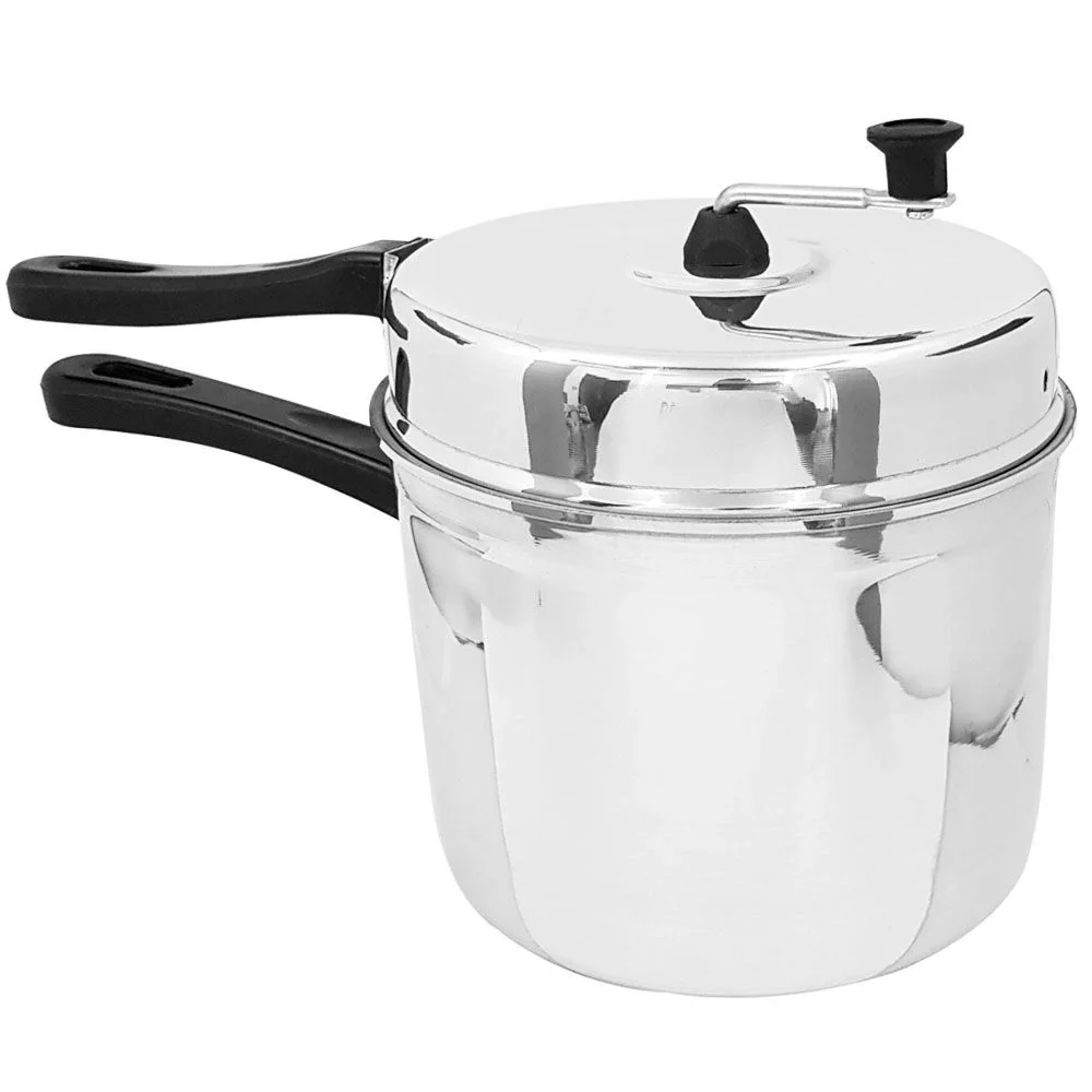 Polished Aluminum Hand Buckle Party Popcorn Cooker