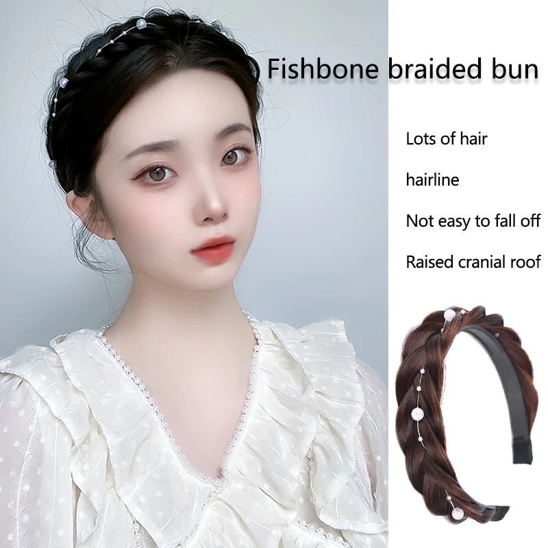 TALANG Headbands for Women Wide Fishbone Braids Hairbands Handmade Retro Head Hoop Hair Styling Headwear Accessories