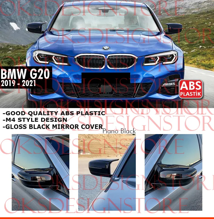 For BMW G20 2019 2021  MIRROR COVER GLOSS BLACK easy assembly special Part sline