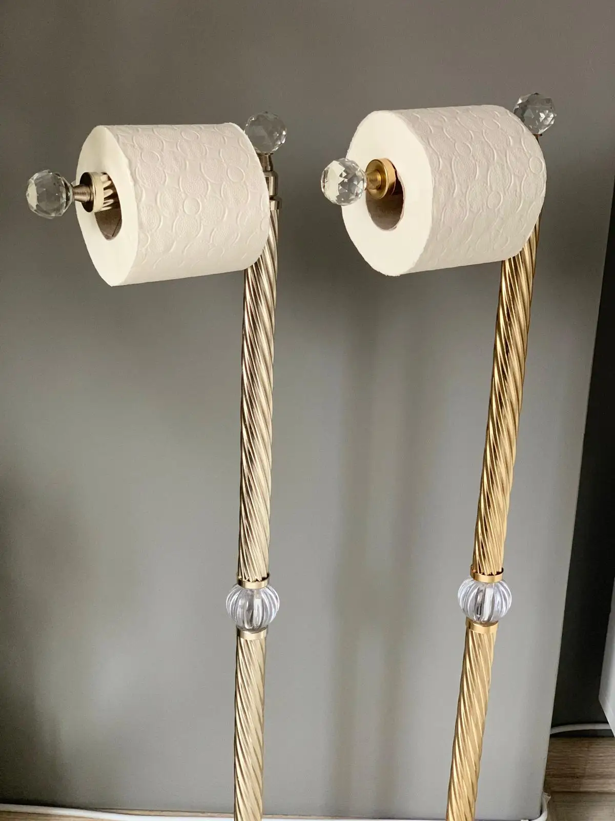 

Bathroom Toilet Paper Holder Stand Silver Gold Toilet Paper Holder Rack Free Standing With Storage Roll Paper Holder Floor Stan