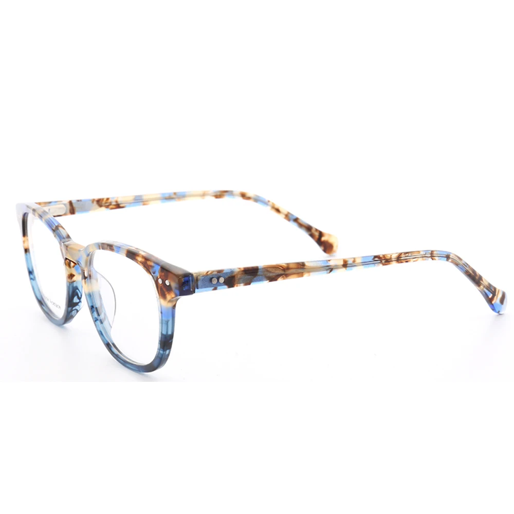 Retro Women Round Eyeglass Frame for women Optical Glasses Frame Square Leopard Print Tortoise Fashion Blue Green Floral Eyewear