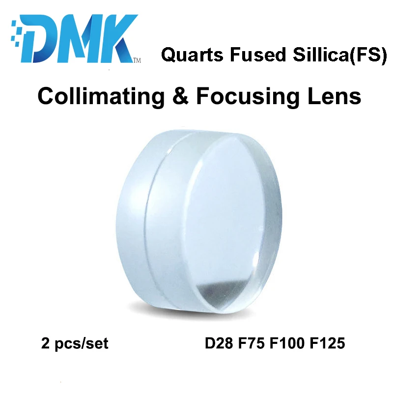 D28 F75/100/125mm Fiber laser collimating lens fused sillica Fiber Focus Lens 1064nm Laser Cutting Machine Lens