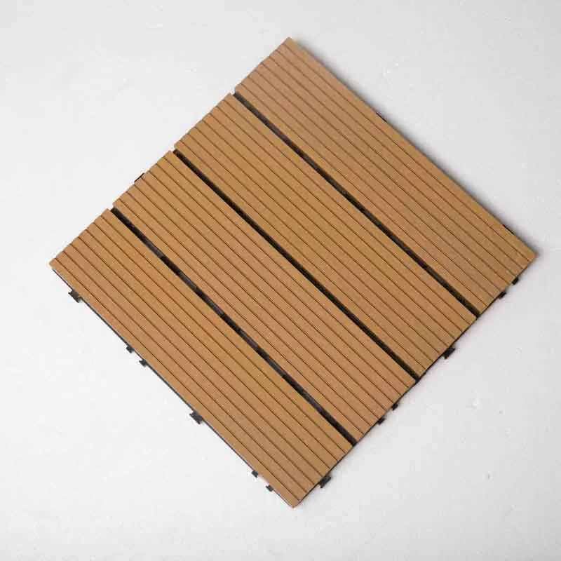 Wood Plastic Tiles WPC Waterproof Composite Decking Outdoor Wood Flooring 300mm x 300mm