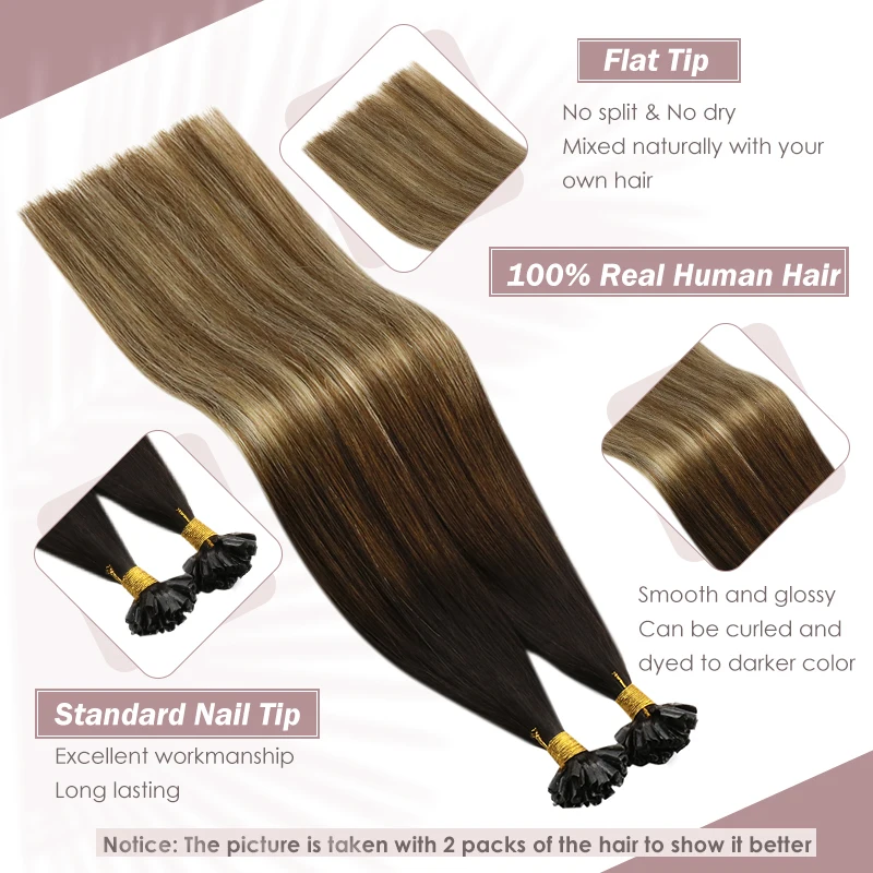 Ugeat U Tip Hair Extensions Human Hair 14-24