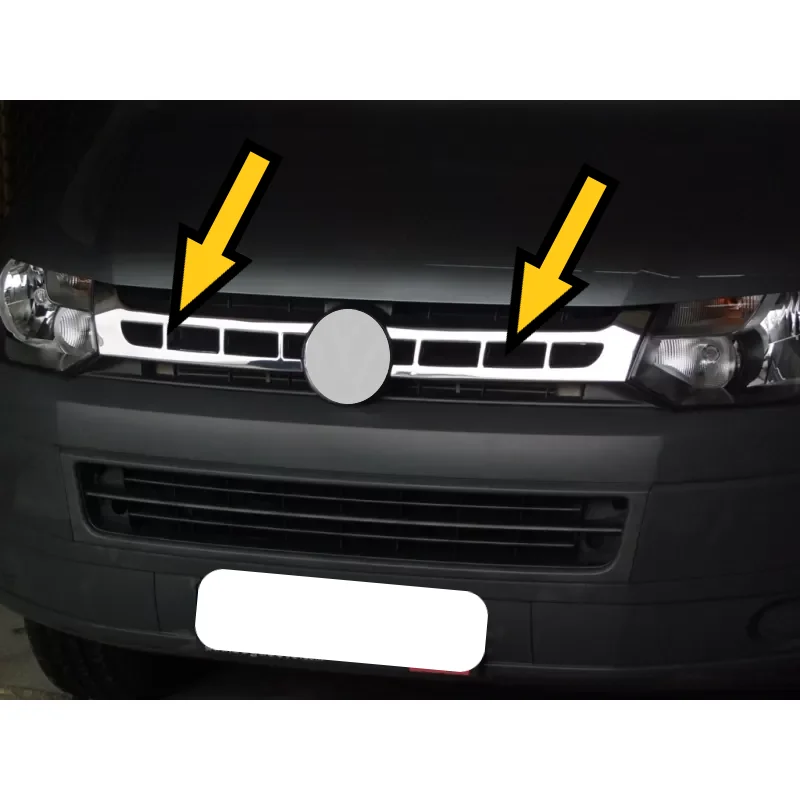 

Front Grille Chrome Frame For VW Transporter Stainless Steel Trim Cover Car Tuning Accessories 2 Pcs Chromium Styling 2010 2014