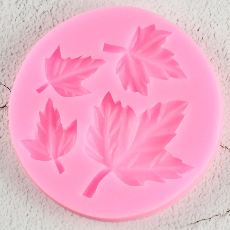 Autumn Maple Leaf Shape Silicone Mold Fondant 3D Cupcake Candy Chocolate Cake Decoration Baking Tool Moulds DIY Clay Resin Art