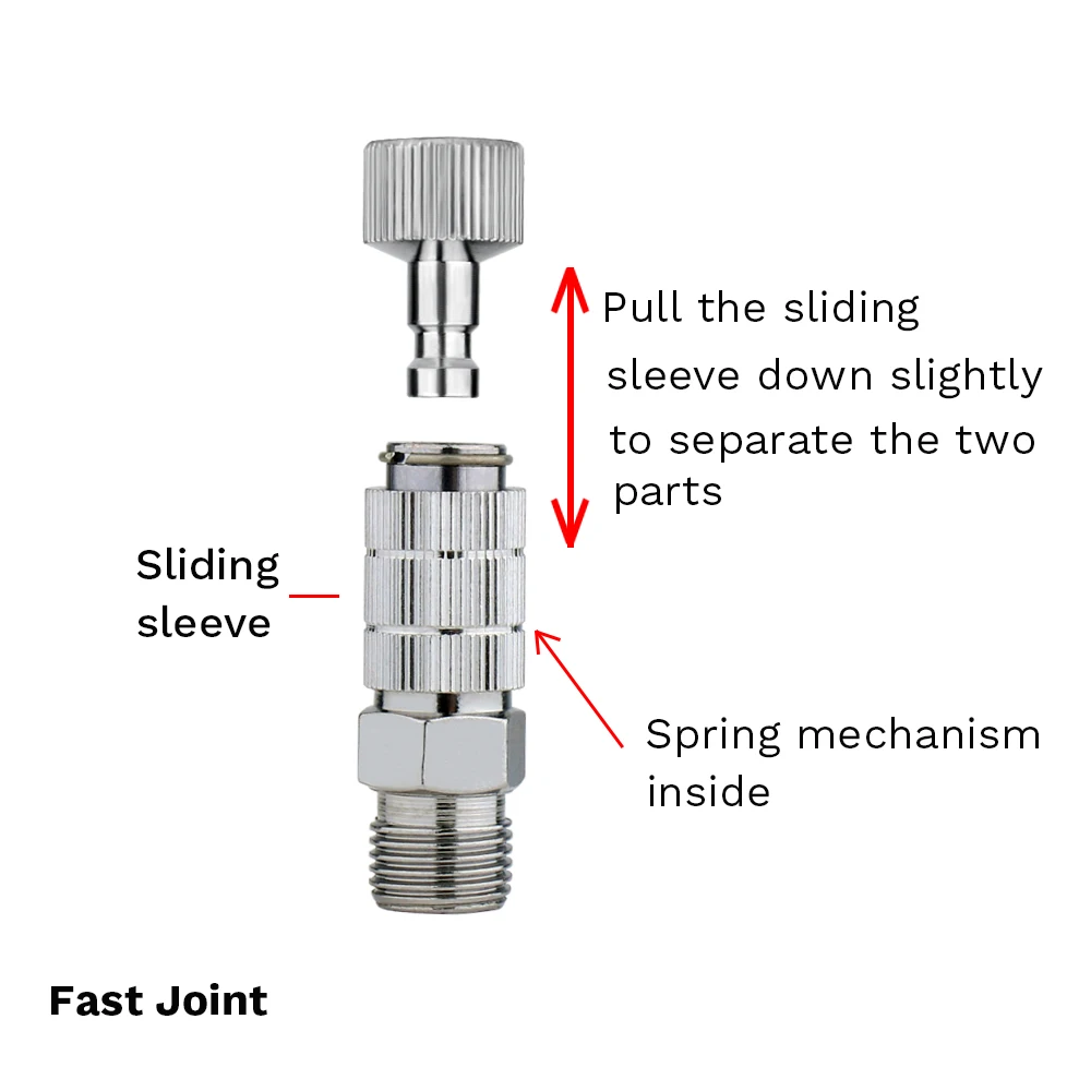 Airbrush Airflow Adjustment Control Valve Quick Disconnect Release QuickFit 1/8\