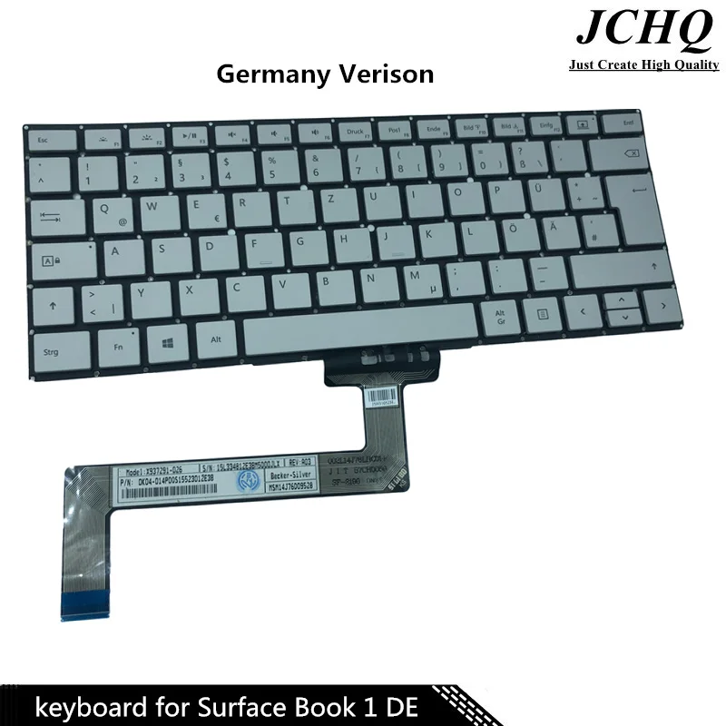 JCHQ Keyboard For Microsoft Surface Book 1 1703 1704 1705  DE Version Germany Original