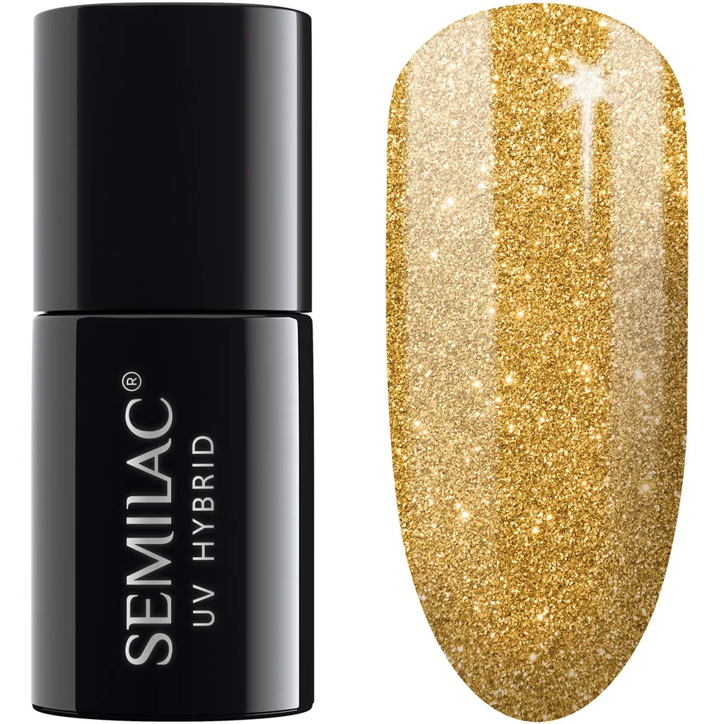 Semilac Sweet Rumba 187 semi-permanent coverage, UV hybrid nail polish texture Gel