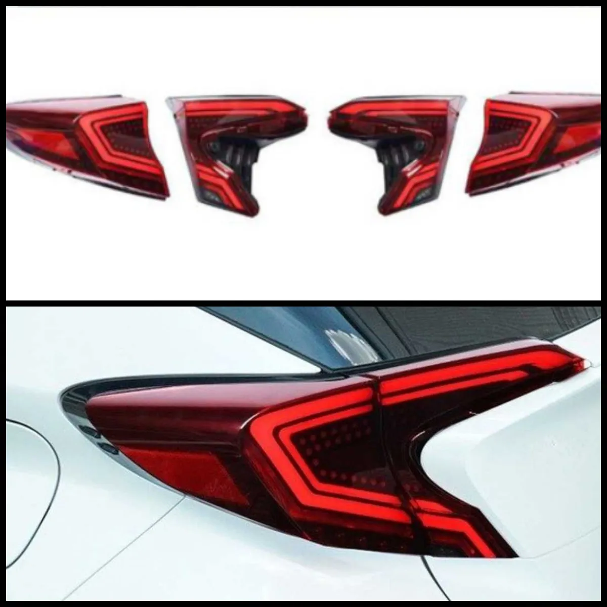 

Taillight Assembly For Toyota C-HR CHR 2016-2019 Red LED Running Light Turn Signal LED Taillight High Quality