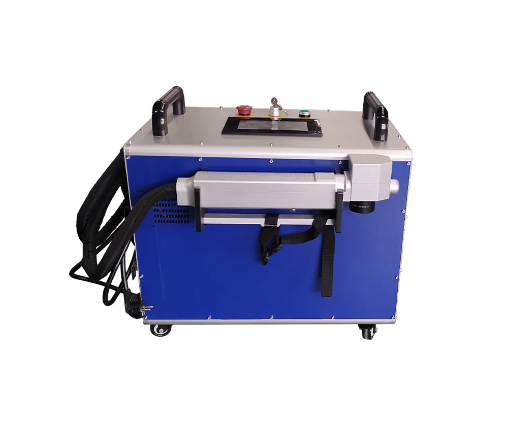 Jinan New Design Pulse Laser Source Wide Wave Length 100w 200w 500w Fiber Laser Cleaning Machine for Metal Rust Paints on Wooden