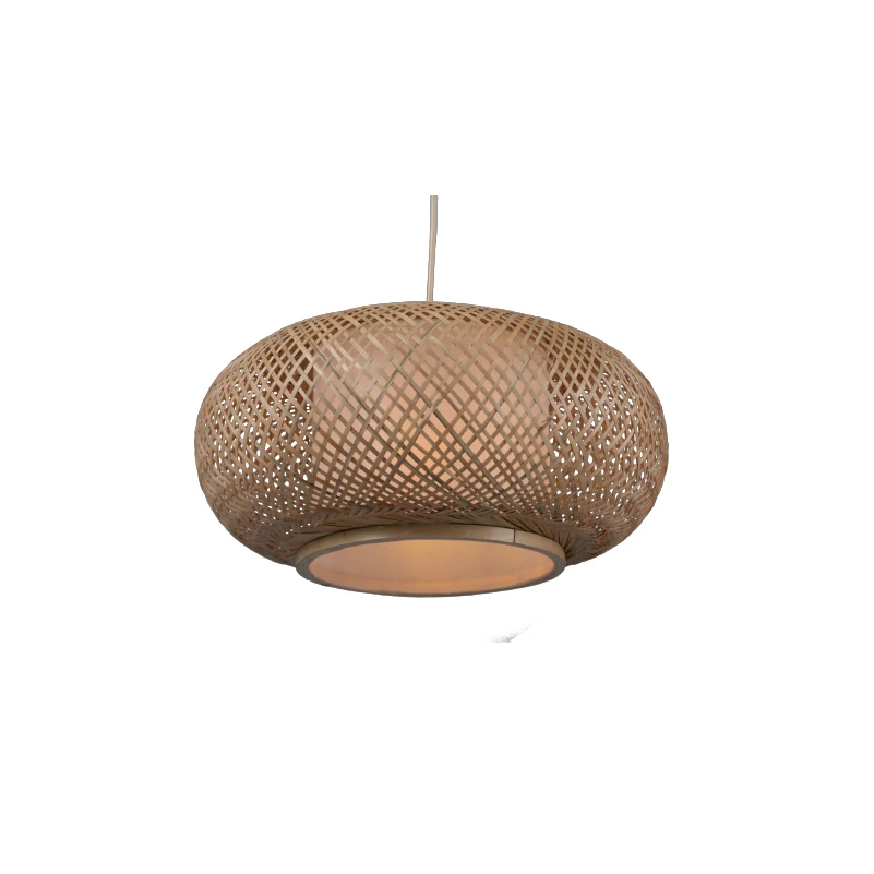 Art woven bamboo Spider, lamp holder E27, 100 cm, adjustable suspension height, suitable for home decor, restaurants, bars.