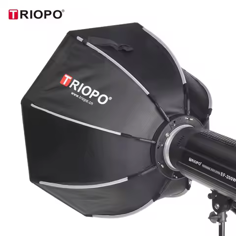 Triopo K2 55cm 65cm 90cm 120cm Photo Portabe Bowens Mount Octagon Umbrella Softbox + Honeycomb Grid Outdoor SoftBoxs for Flash