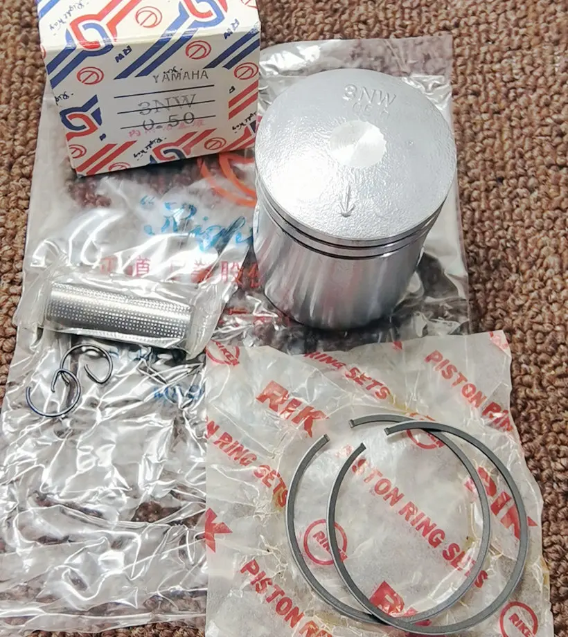 for JOG90 3WF Piston & Ring Set for Minarelli 1E50QMF 2 stroke 90cc JOG90 4DM Polaris90 Keeway Hurricane 90