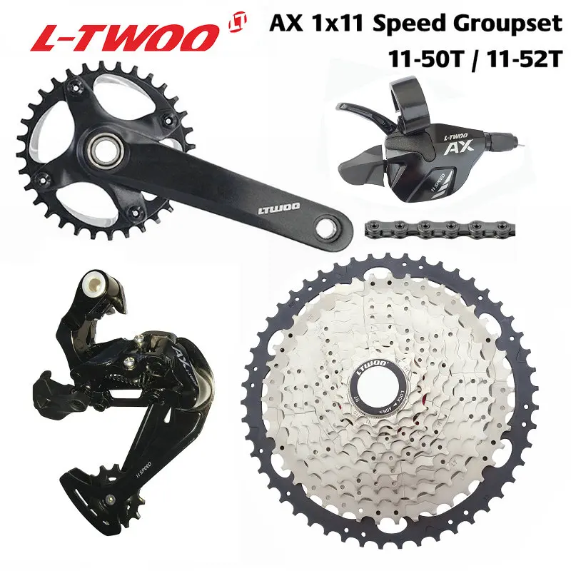 LTWOO MTB LTWOO AX11 Speed Crankset 1x11 Shifter Rear Derailleur 46T 50T 52T Cassette YBN SUMC 11s ChainM8000 M7000 11s Groupset