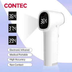 CONTEC-termómetro Digital infrarrojo para la frente, medidor de temperatura LED sin contacto, uso para adultos y niños, TP500