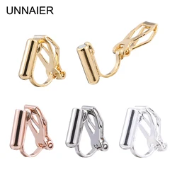 2/10 pieces triangle ear clip accessories painless invisible clip female no ear hole diy earrings to ear clip converter jewelry