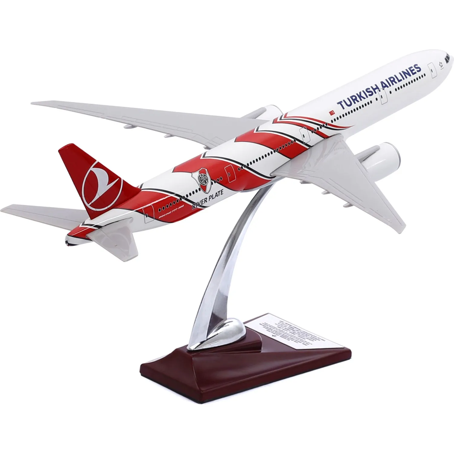 

TURKISH AIRLINES 1:200 Boeing 777-300 Model Airplane, Light Stick Model, Decorative Pedestal Product for Those Who Love Flying