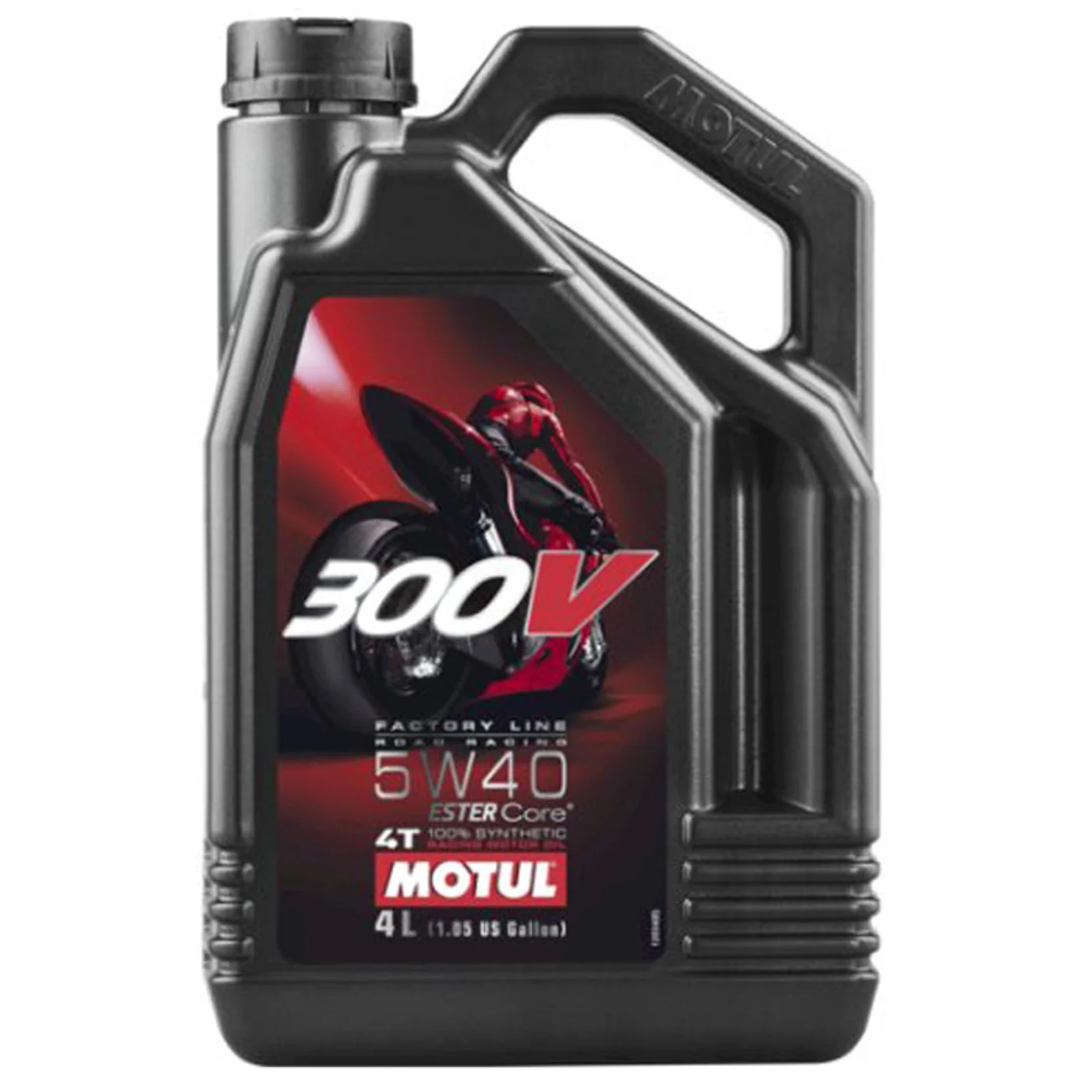 Motul 104115 motorcycle engine oil 300 V Fl Road Racing 5w40 4l Synthetic 100%