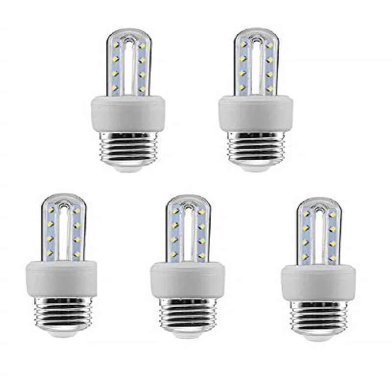 Lámpara Bombilla Led 2U Tubo casquillo E27 6400 K luz Fría 3 W 43557