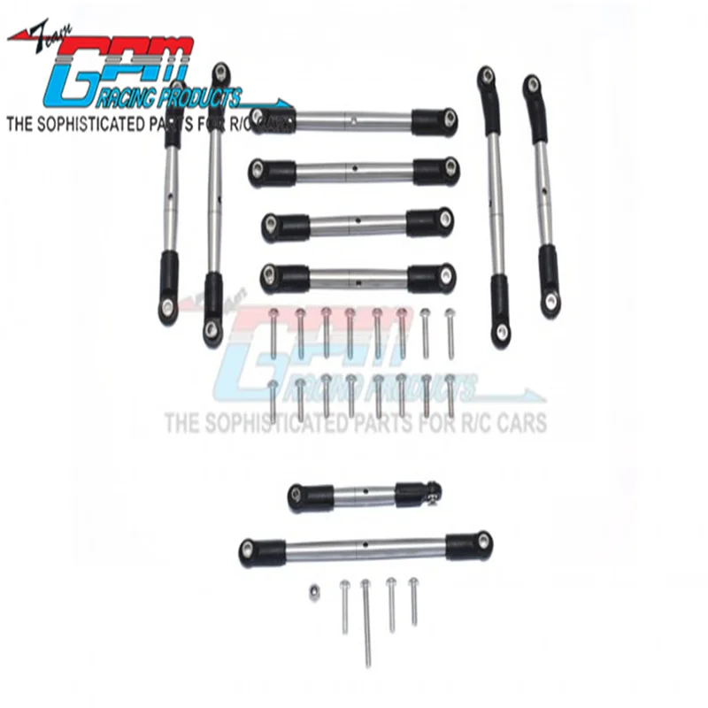 

GPM STAINLESS STEEL ADJUSTABLE TIE RODS -31PC SET FOR TAMIYA 1/10 CC02 4WD MERCEDES-BENZ G500 58675 UPGRADE