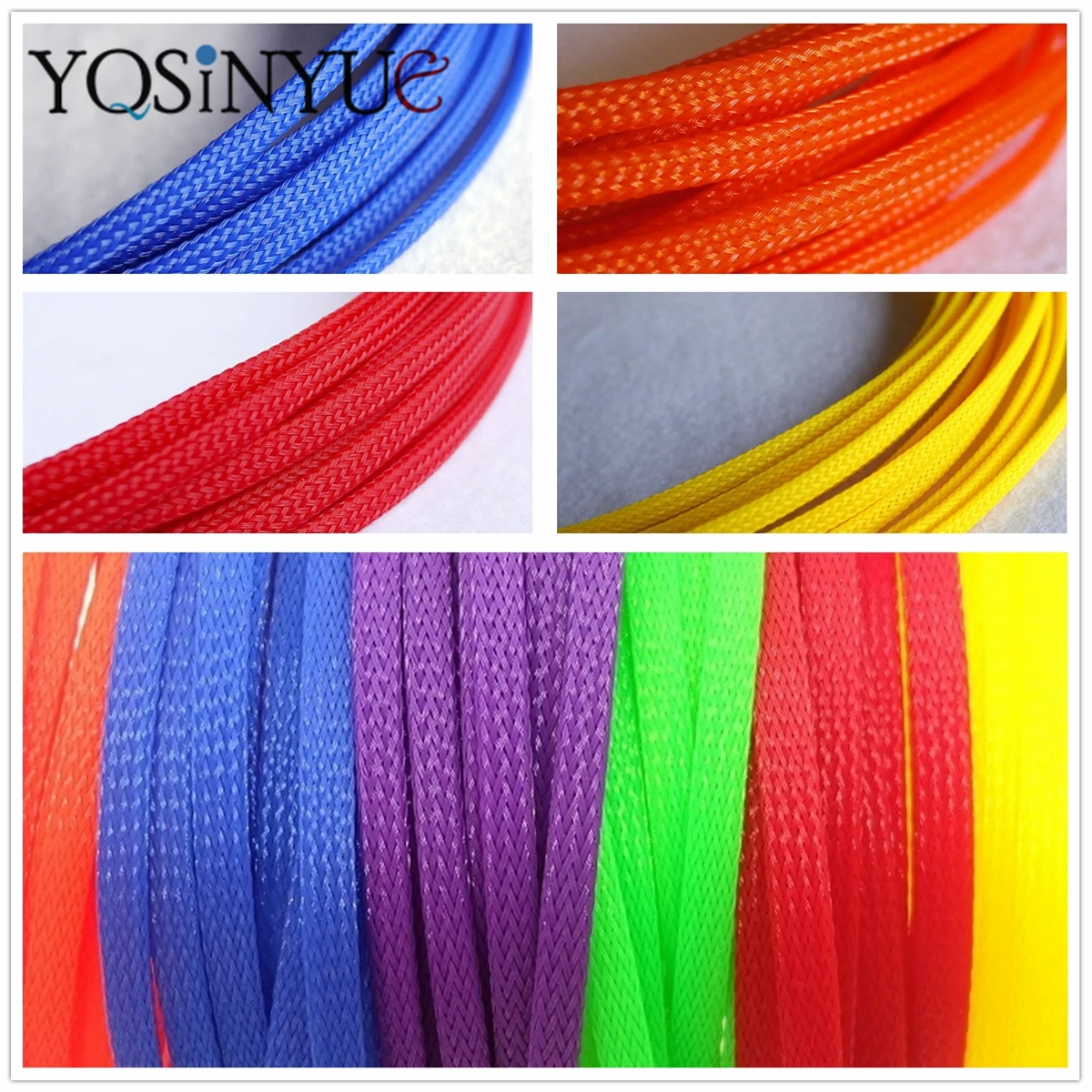 1M 3 4 6 8 10 12 14 16 18 20mm Colours Protective Tube PET Braided Expandable Sleeve Wire Wrap Insulated Nylon Protector Sheath