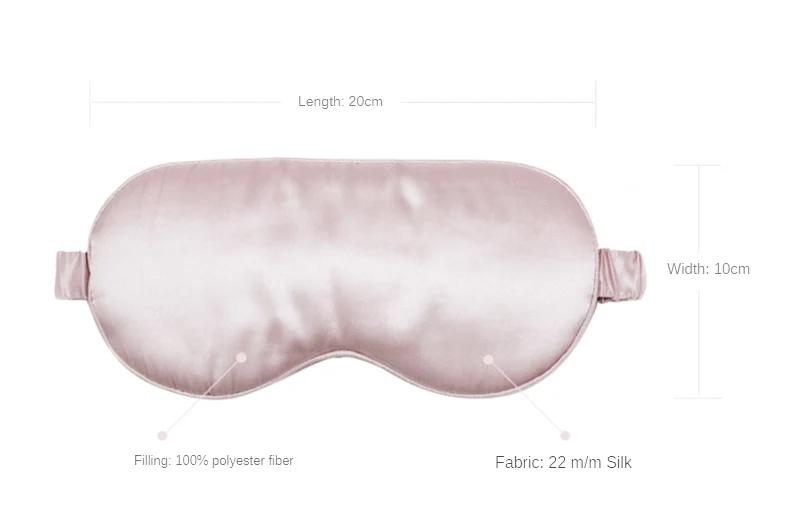 DISANGNI 100% Maulbeerseide Schlafmaske für Frauen und Männer, Weiche, Atmungsaktive, Lichtblockierende Augenmaske zum Schlafen und Reisen, 1 Stück – Detail 5