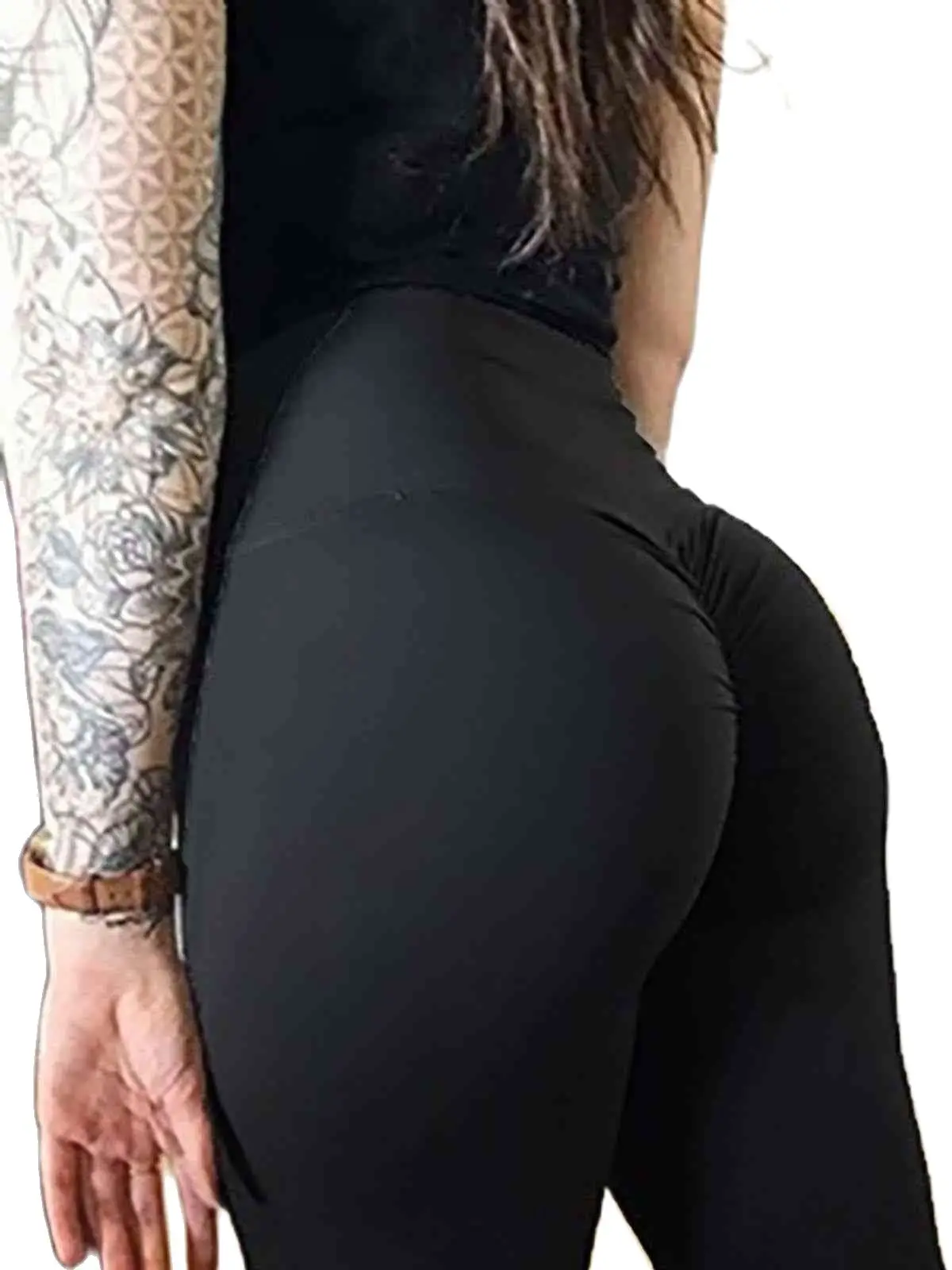 

Women's Hip Design Black Leggings high quality sexy leggings hip design black leggings