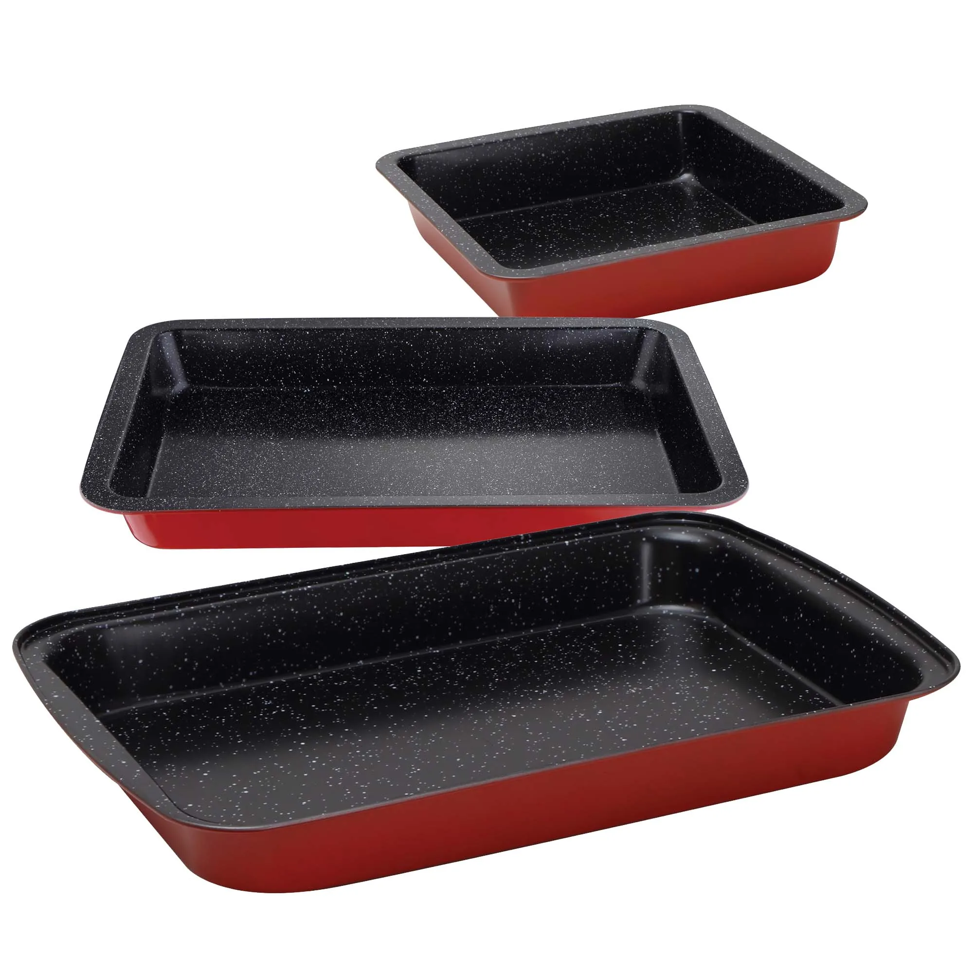 Set oven molds in carbon steel BERGNER collection Bake red