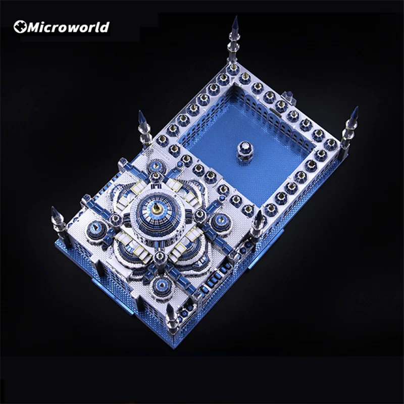 Microworld 3D 금속 나노 퍼즐 게임, 터키 블루 모스크 모델 키트, DIY 레이저 절단 직소 장난감, 십대 성인용 크리스마스 선물