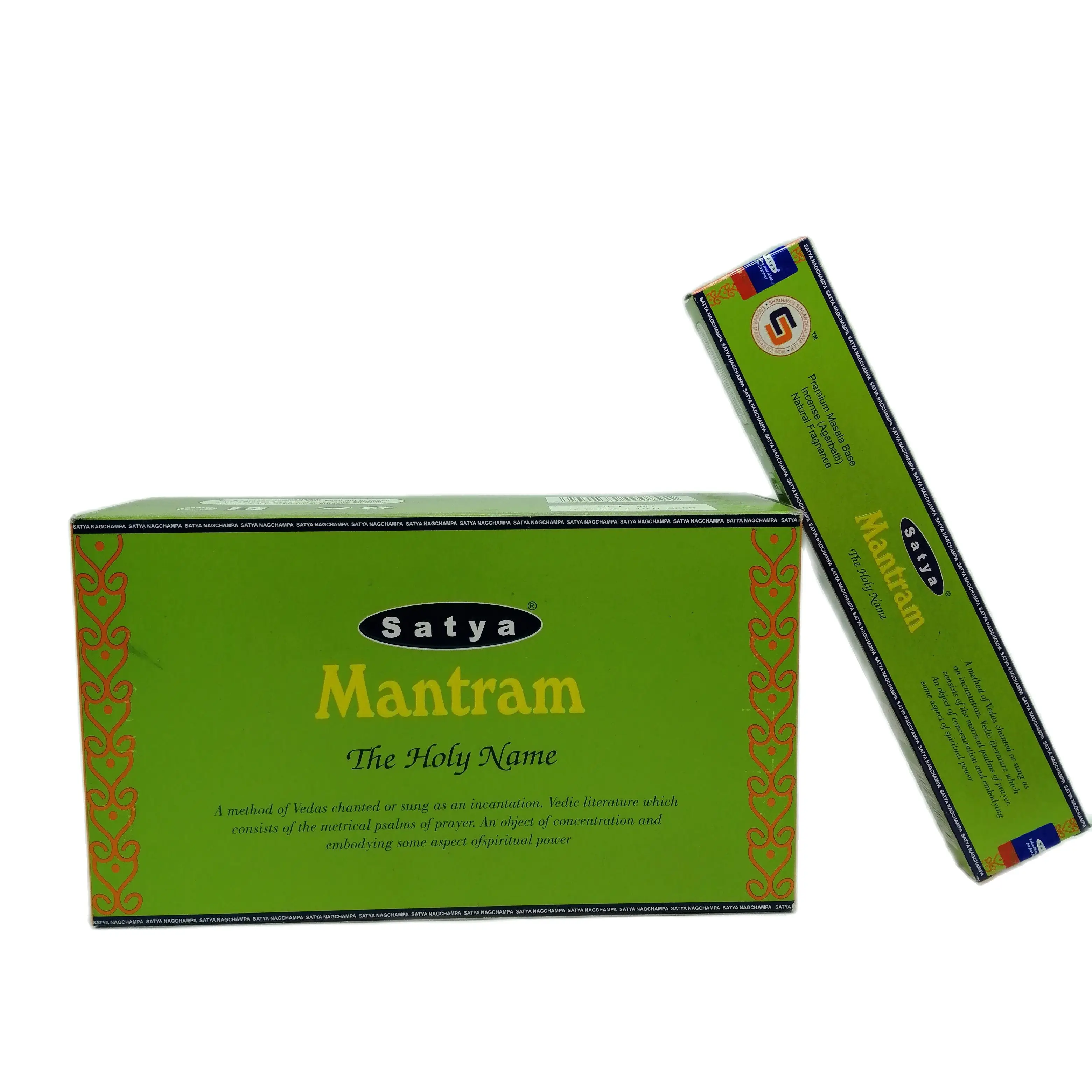 SATYA MANTRAM incense sticks box 15 grams X 12 boxes TOTAL 180 grams + tablet burner assorted gift