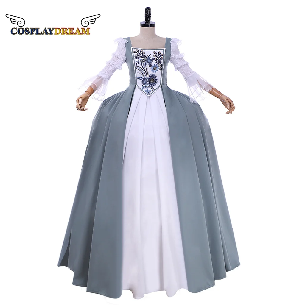 

TV Outlander Claire Fraser Wedding Gown Dress Women Historical Medieval Victorian Costume Halloween Carnival Party Costume