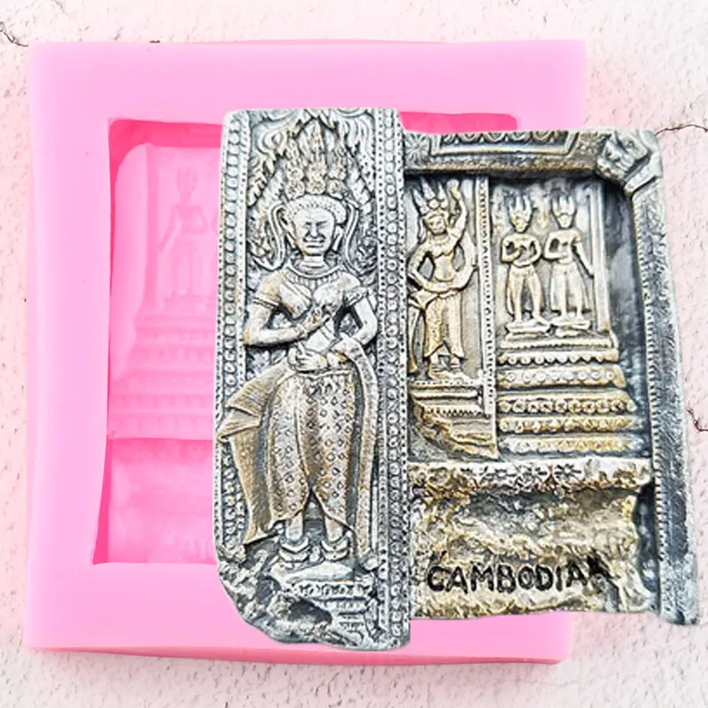 Egyptian Stone Statue Silicone Molds Fondant Chocolate Cake Decorating Tools DIY Party Cupcake Topper Candy Polymer Clay Moulds